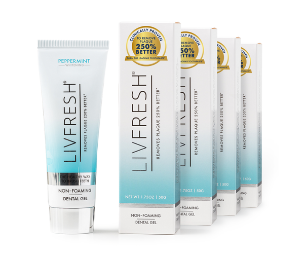 LIVFRESH Peppermint Dental Gel Toothpaste