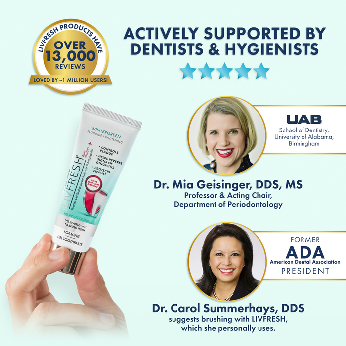 LIVFRESH Gum Protect+ Wintergreen Gel Toothpaste