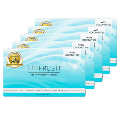 LIVFRESH Coconut Whitening Strips - 5 Pack (Subscription)