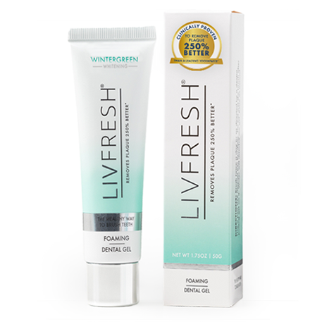 LIVFRESH Gel Toothpaste, Clinically Proven to Remove Plaque 250% Bette